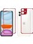 iPhone 11 Metal Çerçeve Ön Arka 3D Full Tempered Cam Koruyucu AL-31762 Kırmızı 1