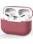 Apple Airpods Pro İnce Slim Silikon Kılıf AL-31804 Bordo 1