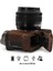 MG1771 Suni Deri Yarım Kamera Kılıfı Fujifilm X-A7 ile Uyumlu (Tek Dip) 4