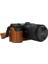 MG1809 Suni Deri Yarım Kamera Kılıf Sony Alpha A6600 ile Uyumlu (Tek Dip) 1