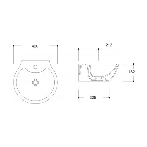 Güral Vit Mobilya Üstü Armatür Delikli Lavabo Fiyatı