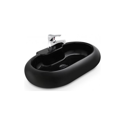 Güral Vit Siyah Oval Mobilya Üstü Lavabo Fiyatı