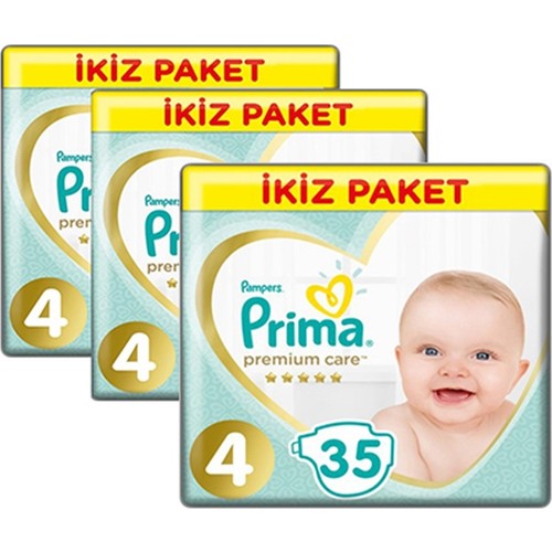 Prima Premium Care 4 Beden 35 x 3 105�li Bebek Bezi Fiyatı