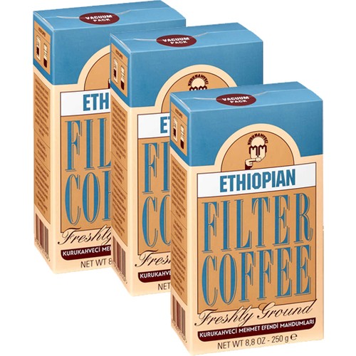 Mehmet Efendi Ethiopian Filtre Kahve 250 gr x 3�lü Fiyatı