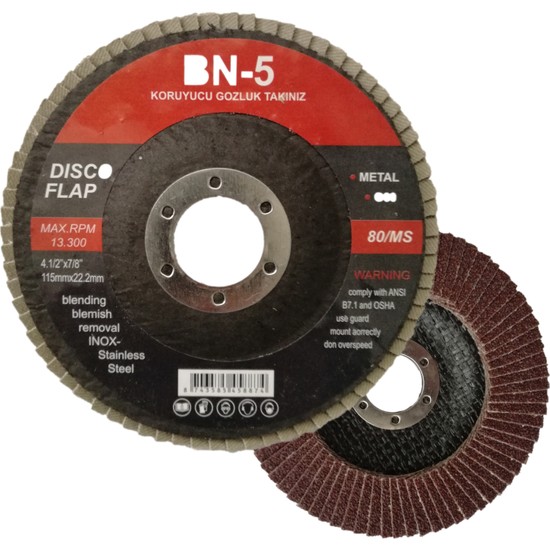 Spiral Taşlama Bn-5 G60 Kum Zımpara Flap Diski 115 mm