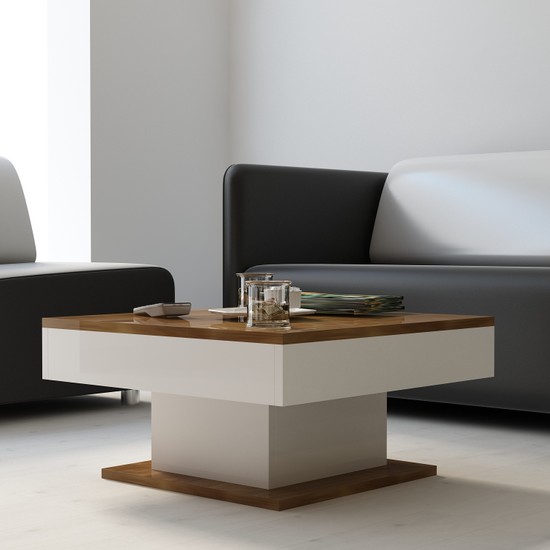 Givayo Alli Orta Sehpa CevizBeyaz Fiyatı Taksit Seçenekleri