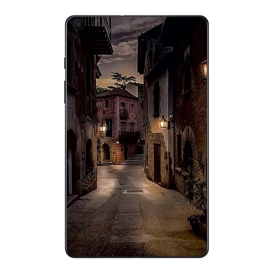 Gogo Samsung Galaxy Tab A 2019 10.1 SM-T510 SM-T517 Eski Sokak Baskılı Silikon Kılıf