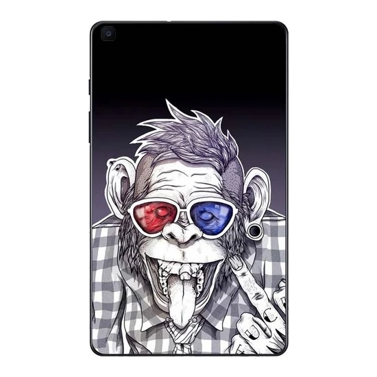 Gogo Samsung Galaxy Tab A 2019 10.1 SM-T510 SM-T517 Şımarık Goril Baskılı Silikon Kılıf