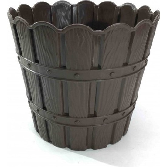 Barok Violet 1047 Kahverengi Barok Bambu Desenli 5 lt Plastik Saksı