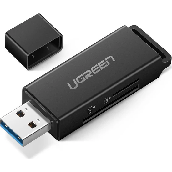 Ugreen USB 3.0 SD ve Micro SD Kart Okuyucu Siyah