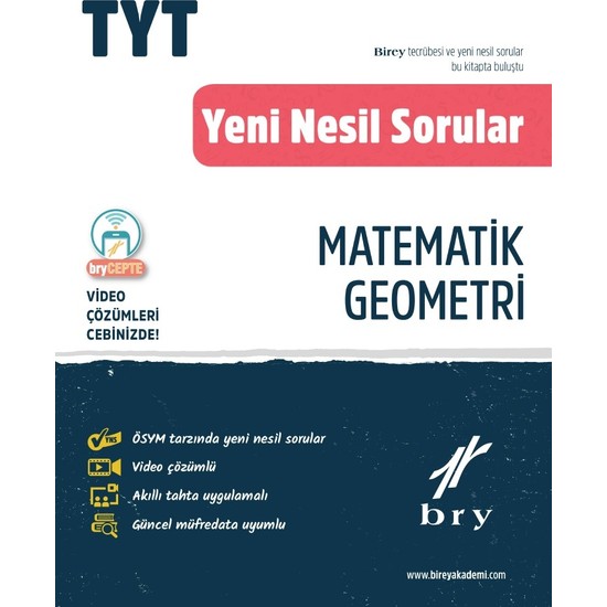 Bry Birey Eğitim Yayınları TYT Yeni Nesil Sorular Matematik Kitabı