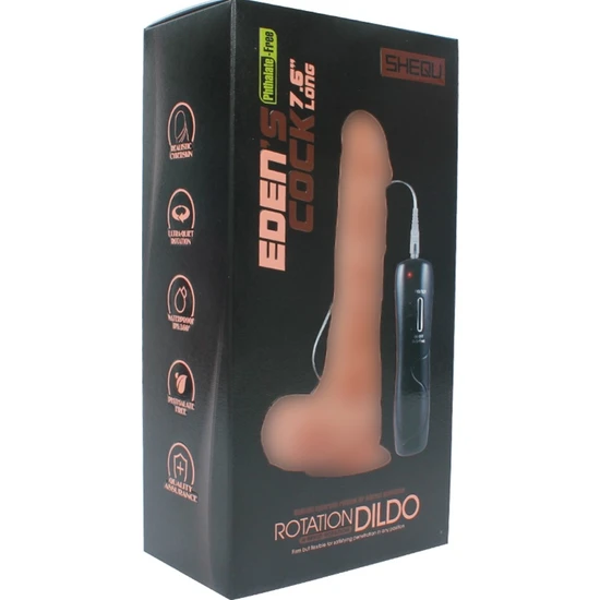Dan 20 cm Ultra Yumuşak Dönebilen Titreşimli Realistik Penis Dildo