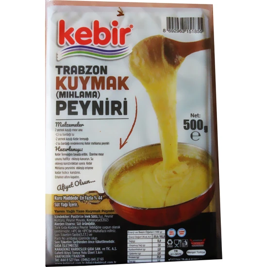 Kebir Trabzon Kuymak Peyniri 500 gr