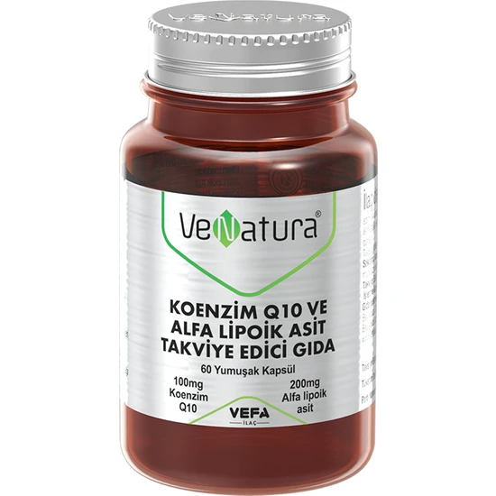 Venatura Koenzim Q10 ve Alfa Lipoik Asit Takviye Edici Gıda 60 Kapsül