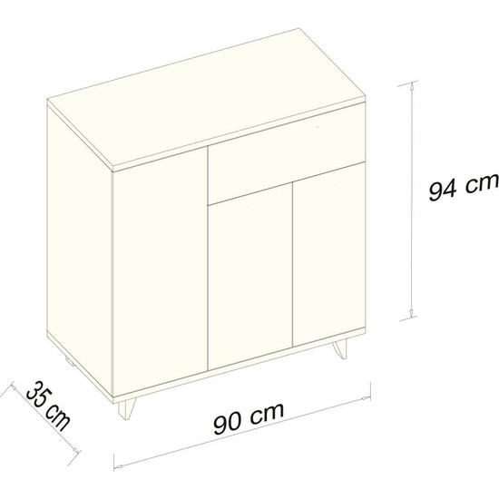 Tocco 1007 Paris 3 Kapaklı Çekmeceli Ayakkabılık Fiyatı