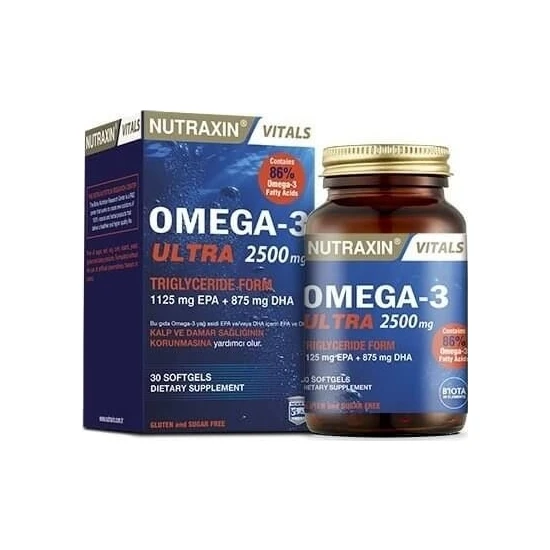 Nutraxin Omega-3 Ultra 2500 Mg 30 Yumuşak Jelatin Kapsül