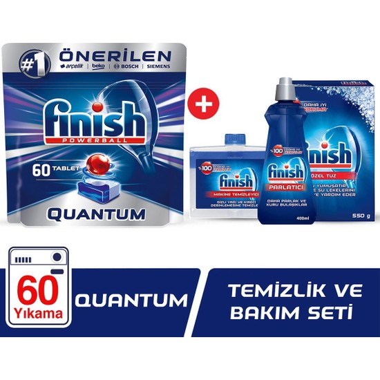 Finish Quantum 120 Tablet Bulaşık Makinesi Deterjanı (60X2) Fiyatı