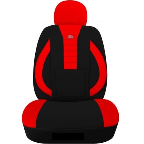KGS Volkswagen Caddy Orta Oto Koltuk Kılıfı Sport Kırmızı - Siyah