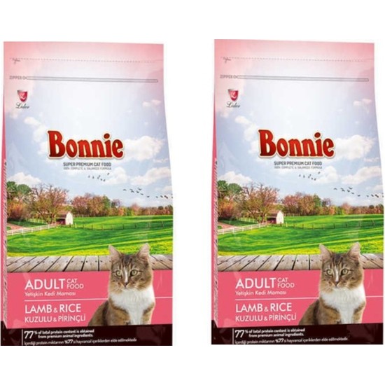 Bonnie Kuzulu &amp; Pirinçli Yetişkin Kedi Maması 1.5 kg x 2 Fiyatı