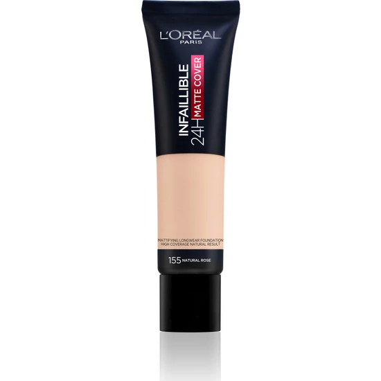 L'Oréal Paris Infaillible 32H Matte Cover Yüksek Kapatıcı Fondöten - 155 Soğuk Alt Ton