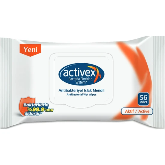 Activex Kapaklı Islak Havlu 56'lı Aktif