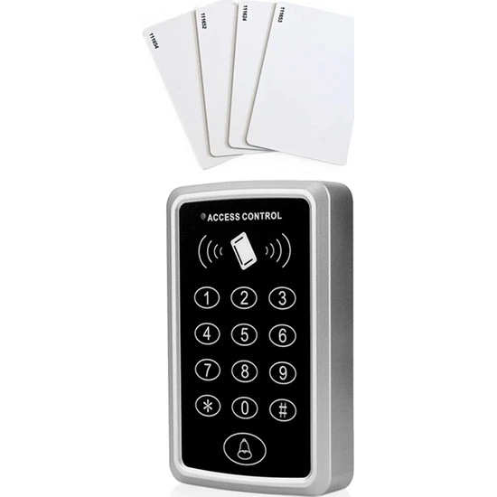 Sonex RFID Proximity Kart Okuyucu Şifreli Geçiş Kapı Göstergeç Sistemi 10 Adet Kart