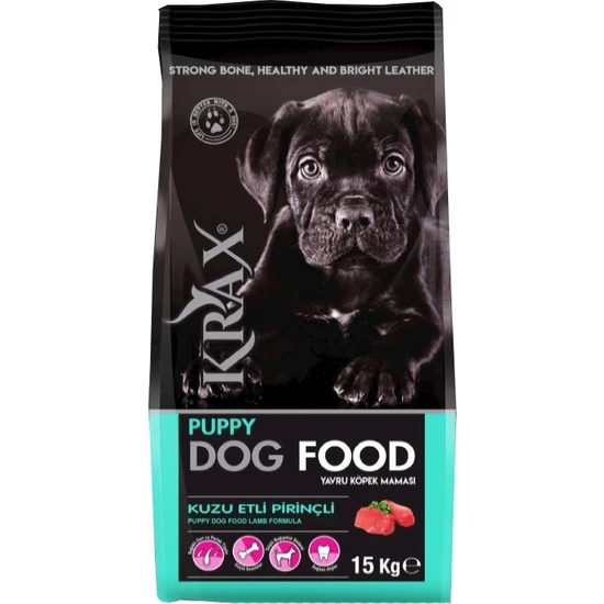 Krax Puppy Kuzu Etli Pirinçli Yavru Köpek Maması 15 kg