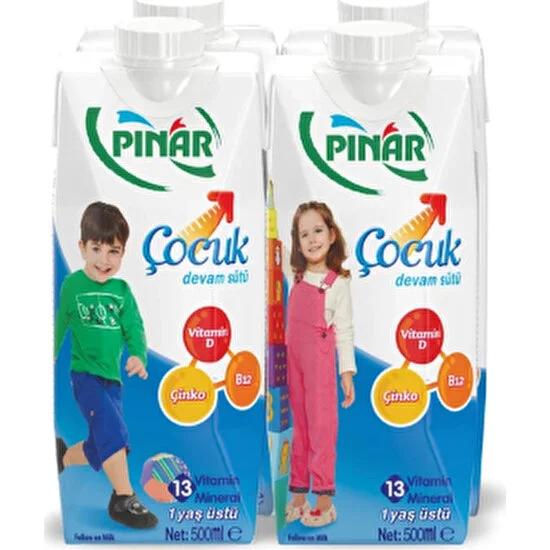 Pınar Çocuk Devam Sütü 4x500 ml