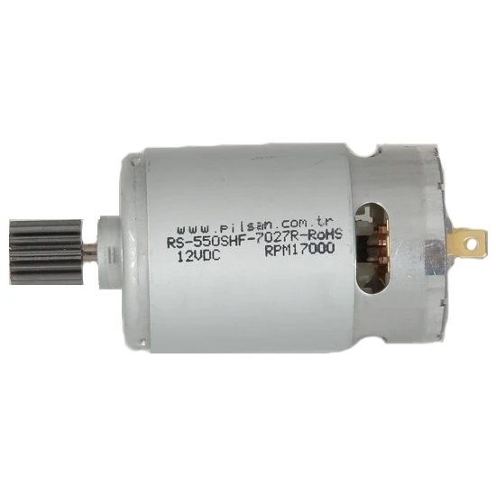 Pilsan 12V 17000RPM 12 Volt Motor Dişlili Akülü Araba Motoru 13 Diş