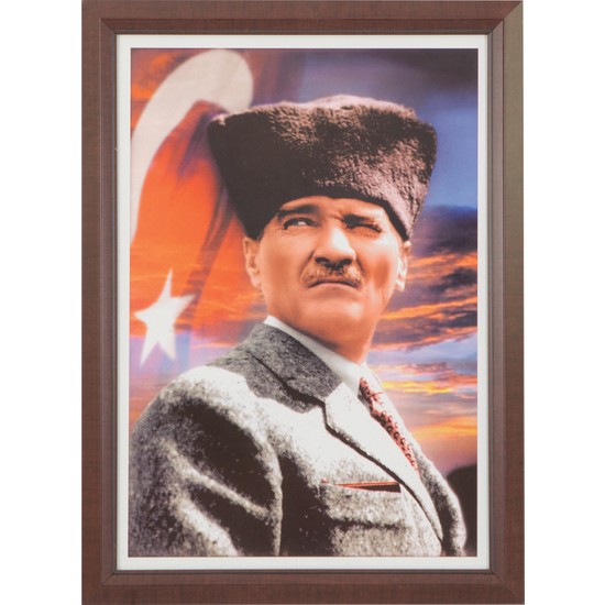 İnter 35x50 Pramit (Lamine) Çerçeveli Atatürk Portresi INT-824-3-L