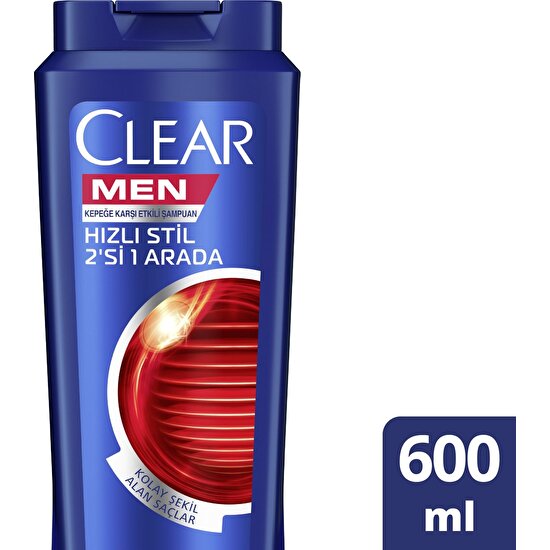 Clear Kepeğe Karşı Etkili Şampuan Hızlı Stil 2'si 1 Arada 600 ML 1 Adet