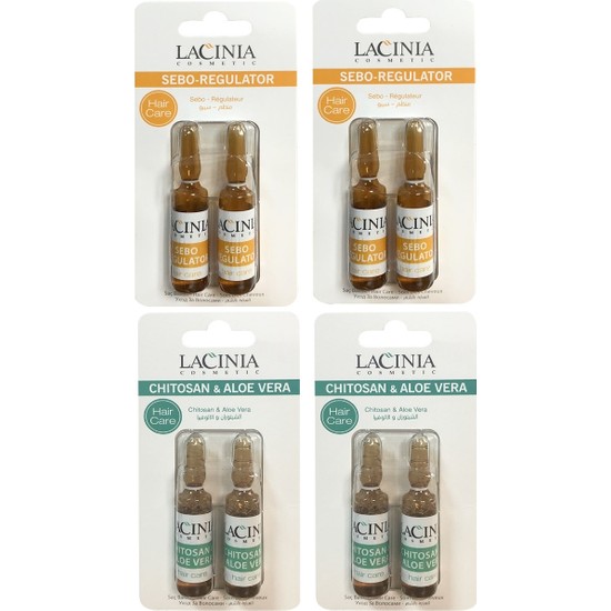 Lacinia Ampul- Chıtosan & Aloe Vera +Sebo Regulator Saç Serumu 4 Paket