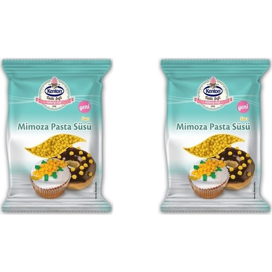 Kenton Tatlı Şefi Mimoza Pasta Süsü Sarı 30 gr Poşet 2�li Fiyatı