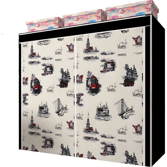 Cimri Kese Geniş Hacimli Çift Askılı Cimrikese Bez Dolap