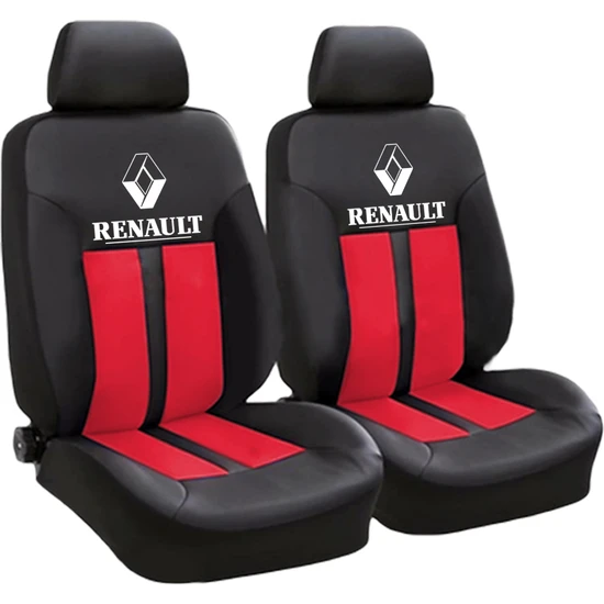 BT Renault Logolu Ön-Arka Spor Oto Koltuk Kılıfı Kırmızı