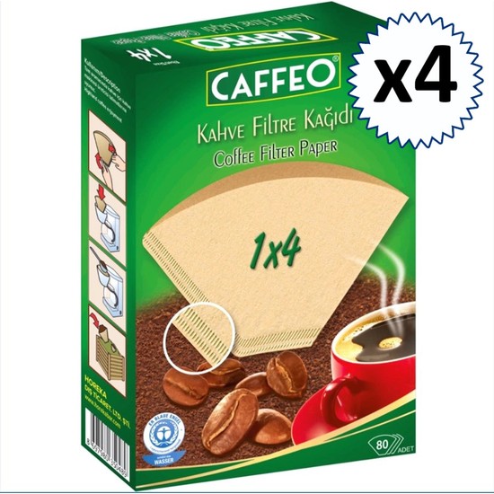 Caffeo Filtre Kahve Kağıdı 1x4 4 Numara 80�li 4 Paket 320�li Fiyatı