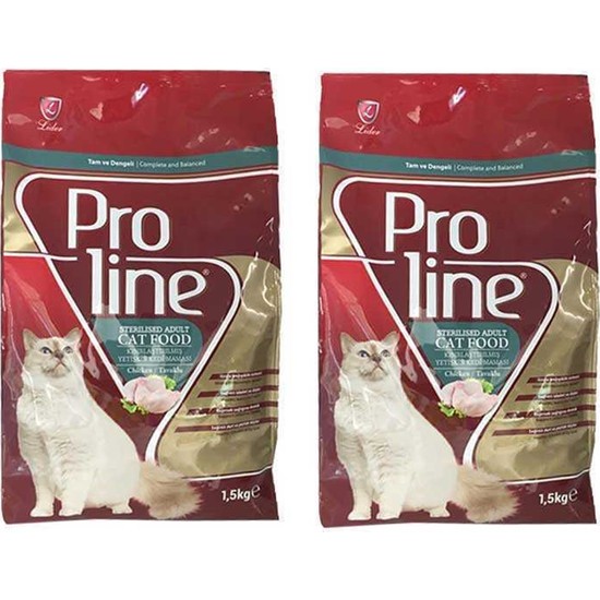 Pro Line Sterilised Kısır Kedi Maması 1.5 kg 2 Adet Fiyatı