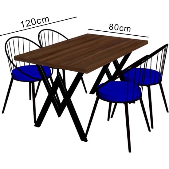 Evdemo Eylül Mutfak Masa Sandalye Takımı Siyah Masa Siyah Fiyatı