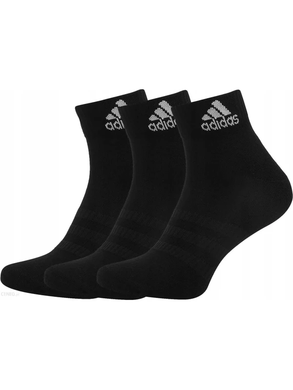 adidas Dz9379 Siyah Yastıklamalı 3'lü Çorap