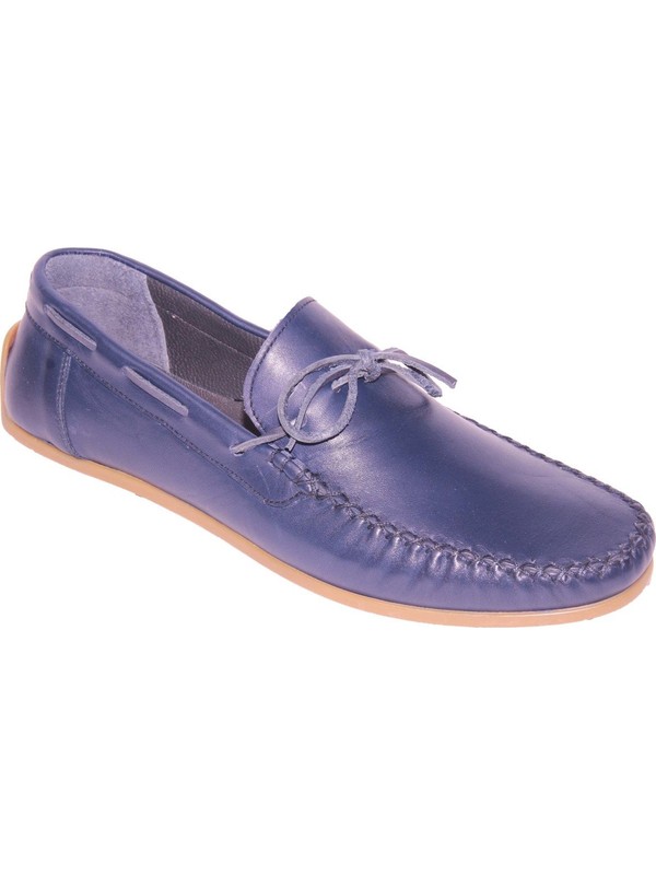 Hakiki Deri Lacivert Klasik Loafer Kosele Erkek Ayakkabi 10052