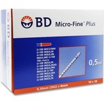 BD Micro-Fine Plus 0,5 ml 30G×8 mm Insulin Enjektörü 100'LÜ Kutu Hafif ve Dayanıklı Özellikte