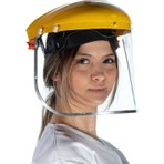 Essafe Yüz Koruyucu Siperlik (20 x 40 cm) Şeffaf Takım Yüksek Koruma Sarı Renkli