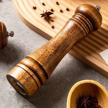 Jet’s Home 2’Li Set Masterchef Tuz Karabiber Değirmeni Baharat Öğütücü Ceviz Ahşapı 21 Cm