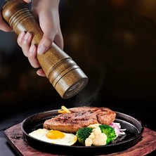Jet’s Home 2’Li Set Masterchef Tuz Karabiber Değirmeni Baharat Öğütücü Ceviz Ahşapı 21 Cm