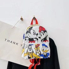 Elegant Choices Çocuklar Için Sevimli Mickey Mouse Desenli Sırt Çantası - Beyaz (Yurt Dışından)