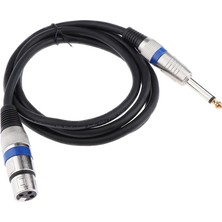 6.35MM Ts Erkek Fişe Xlr Kadın Mikrofon Stereo Dengesiz Ses Dönüştürücü Adaptör Kabloları Kablosu 150CM