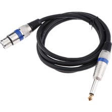 6.35MM Ts Erkek Fişe Xlr Kadın Mikrofon Stereo Dengesiz Ses Dönüştürücü Adaptör Kabloları Kablosu 150CM