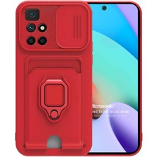 Microsonic Xiaomi Redmi 10 2022 Kılıf Multifunction Silicone Kırmızı