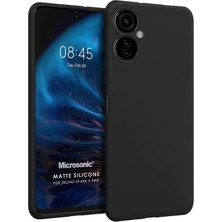 Microsonic Matte Silicone Tecno Spark 9 Pro Kılıf Siyah