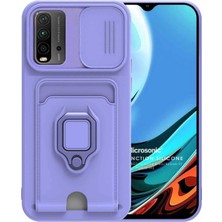 Microsonic Xiaomi Redmi 9t Kılıf Multifunction Silicone Lila